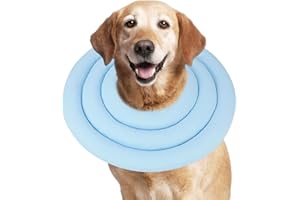 Sbayool Halskrause Hund Katzen, Verstellbares Weiches Und Komfortables Halskrausen Für Hunde, Leckschutz Hund Für Verhindern Sie, DASS Katzen Und Hunde Wunden Nach Der Operation Lecken,Blau,XXL