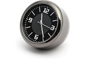 GARZENTH Car Dashboard Clock, Car Dashboard Mini Air Vent Outlet Quartz Car Interior Clock Stick-On Analog Clock with Clip for Office Workbench Locker, Car Decoration(size:1pc)