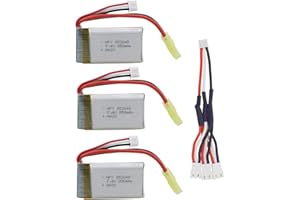 ZYGY 3pcs 7.4V 850mah lipo Batería y 3en1 Línea de conversión para 9300 9310 9301E 9302E 9303E 9034E 9305E 9201E 2.4G 1:18 Alta Velocidad Vehículo Todoterreno