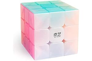 D-FantiX QY TOYS Warrior W 3x3 Speed Cube Jelly 3x3x3 Magic Cube Puzzle Colore pastello trasparente