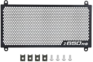 HARDREV Radiator Guard for Kawasaki Z650 2017-2021 Ninja 650 2017-2021 Radiator Crash Protection Cover Z650RS 2022+ Accessories 2018 2019 2020 Protector cover (Black)
