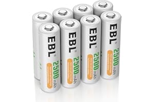 EBL AA akumulator 2500 mAh – baterie AA typu Ni-MH 8 sztuk, 1,2 V Mignon