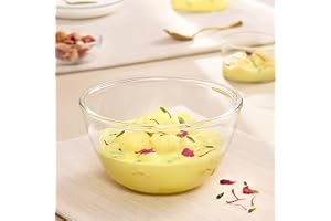 BOROSIL BOROSILICATE ROUND GLASS MIXING BOWL OVEN SAFE MIXING BOWL GLASS SERVING BOWL 350 ML