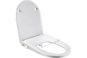 SAMODRA Bidet Tapa WC Forma D Universal Tapa Inodoro Universal Bidet para WC Asientos para inodoro Asientos para WC Bidet Toilet Seat Tapa de Inodoro Asiento de Inodoro (Forma D)