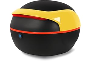 LGVOA Bauletto Moto, Impermeabile Baule Moto per il Casco di Stoccaggio, Bauletto Scooter con Serratura, Bagaglio per Moto Scooter Motorino (Giallo)