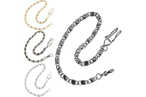 TIONG Pocket Watch 14 Inch Chain with Twisted Thick & Lobster Clasps Pocket Watch Albert Chain Link Vest Suit for Your Pocket Watch