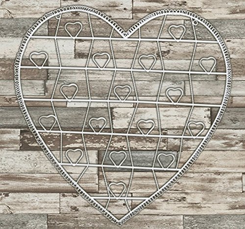 Vintage Style White Wire Heart Memo Card Photo Holder – Large by TTHG - 3