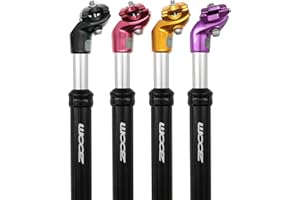 DJC Components Aluminium Bike Suspension Seatpost Shock Absorber Damper Post 27.2 30.9 31.6 mm, Multicolor, Mountain Bike