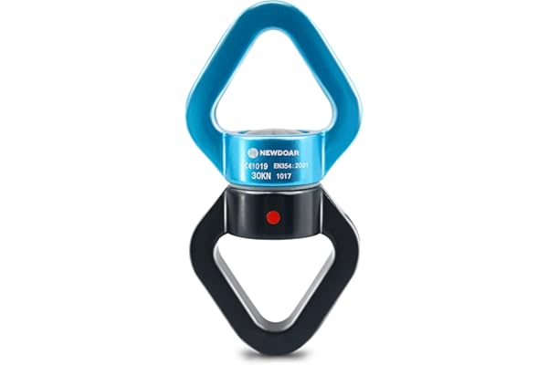 NewDoar Swing Swivel, 30KN Certifié CE Dispositif Pivotant à Micro-rotateur Descendeur Escalade pour La Danse Aérienne, La Balançoire de Yoga, Le Hamac Suspendu, D Escalade, L'arboriste