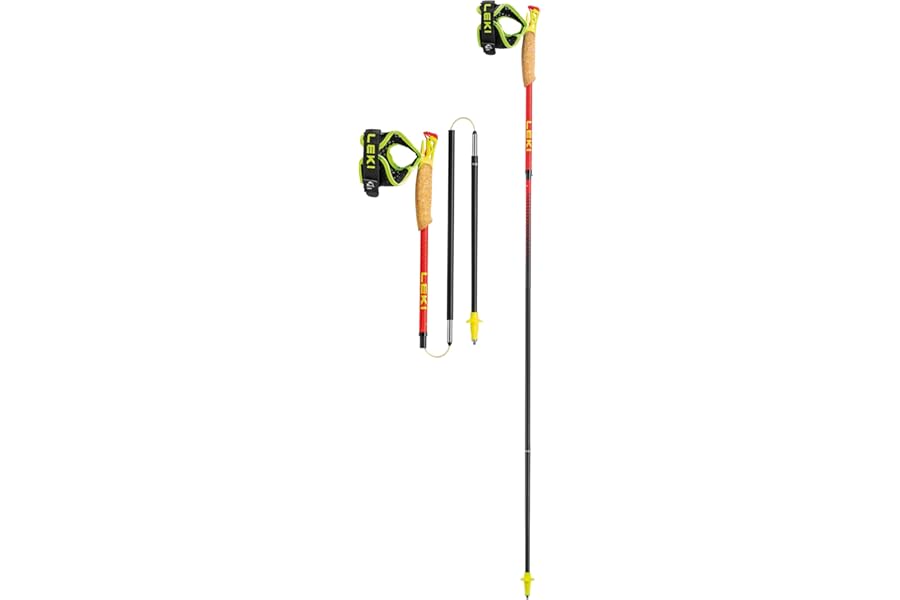 Leki Ultratrail FX.One Superlite, Bright Red/Neon Yellow/Natural Carbon