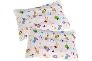 LAJUP 2 pezzi Federe Cuscino Letto, Federe Cuscino Letto Cotone, Federa per Cuscini da Viaggio per Bambini, 30X50 cm Fodera Decorativa in 100% Cotone, Motivo Animale