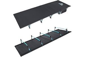 FE Active - Letto pieghevole compatto in alluminio, ultraleggero, comodo per dormire, letto da campeggio portatile per campeggio, trekking, trekking, zaino | Progettato in California