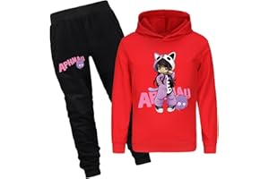 ZhanQuan APHMAU Girls Tracksuit Set Hoodie with Jogging Pants 2 Pieces/set Kids Casual Sweatshirts Outfits 1-13 Years