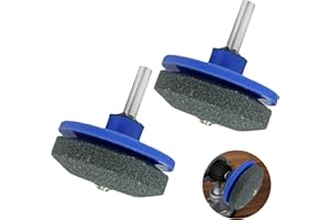 JOYVOX Lawn Mower Blade Sharpener - 2 Pack Blue Garden Tool for Fast and Easy Sharpening, Universal Fit for Most Power Drills, Durable and Efficient Sharpening Stone for Enhanced Mower Performance
