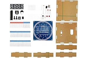Elektronisk klockbyggsats för lödningsövning, gör-det-själv digital väckarklocka med temperaturvisning och larm, 5 V transparent hölje för hobbyutövare och studenter