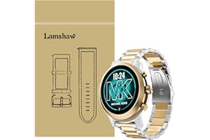 LvBu Armband Kompatibel mit Michael Kors MKGO, Classic Edelstahl Uhrenarmband für Michael Kors Access MKGO Smartwatch