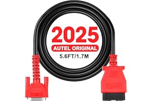 Autel Origine Câble Test Principal OBD2, Compatible Uniquement avec Scanners MK808S MK808Z MX808S MK808 MX808 MP808S MP808 DS708 DS808 MS906, 1.7 m, 16 Broches Câble Test OBDII