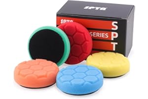 SPTA Set di spugne per lucidatura, 75 mm, esagonali, per lucidatura, lucidatura, per lucidatura, lucidatura, lucidatrice eccentrica