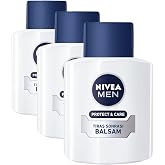 NIVEA MEN Erkek Protect&Care Nemlendirici Tıraş Sonrası Balsam 100 ml, Hızlı Emilir, Nemlendirici,Aloe Vera (3 paketi)