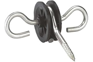 Agrarzone 10x Torgriffisolator drehbar - robuste Weidezaun Torisolatoren mit Öse - verzinkt & robust - ideal für Torgriff Weidezaun