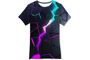 Fanient Garçons Filles Ados T-Shirt Graphique à Manches Courtes imprimé 3D T-Shirt à col Rond pour Les 6-16 Ans