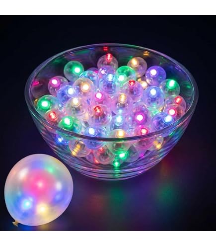 Behone LED Ballonlichter, 100 Stück Leuchtkugeln für Getränke und Luftballons Leuchtend für Geburtstag, Hochzeit, Weihnachten, Neujahr, Karneval Dekor (Weiß) Beleuchtung