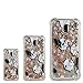 Produktbild Ooboom Hülle für LG K10 2017 TPU Silikon Stoßdämpfung Bumper Drop Resistance Schutzhülle Handy Tasche Case Cover mit mit Flüssigkeit Funkeln Glänzend Bling Glitter - Hund