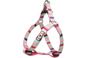 Pawtitas Arnés para Perros Extra pequeños, arnés Ajustable antitirones para Perros, Color Liso, Ligero, Turquesa, Rosa/Morado