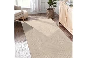 Capslpad chodnik na korytarz, 80 x 150 cm, beżowy, nowoczesny, nadaje się do prania, minimalistyczny, antypoślizgowy, bawełniany dywan do salonu, sypialni