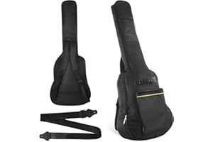 Lnrueg Kit de 2 Accesorios para Guitarra, Bolsa de Transporte Acolchada para Guitarra clásica acústica de 40 y 41 Pulgadas con Correa Ajustable para Guitarra Yamaha FS800, a Prueba de Golpes, Tela