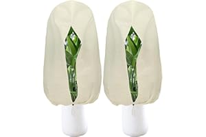 CarPlusStudio Plant Fleece Frost Protection - Garden Fleece Frost Protection Warming Jacket with Zipper & Drawstring, Plant Covers for Winter Outdoor Trees & Plants