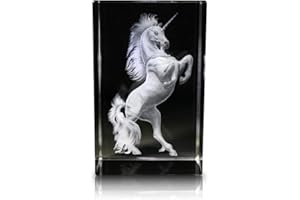 VIP-LASER 3D XL Glass Crystal Unicorn Fairy Dust Engraving Gift Christmas and Birthday
