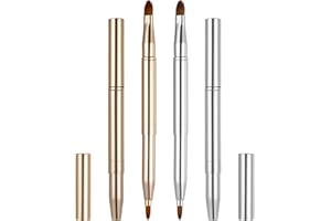 AYSATOGC 2 Stück Doppelendiger Lippenpinsel Lippen Tragbare Makeup Pinsel Einziehbare Lippenpinsel Lipstick Brush Lippenbürste Lipgloss Applikator Concealer Pinsel für Lippenstift, Lipgloss, Lidschatten