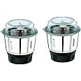 DARAZ Mixer Chutney Jar, Steel Jar for Regular Mixer Grinders Jar | Stainless Steel Mixer Chutney Jar with Aluminum Bees Black (pack of 2)
