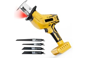 TEETOK Cordless Reciprocating Saw Compatible with Dewalt 20V Battery, Powerful Sawzall with 4 Saw Blades, 0-3000 SPM, Variable Speed Trigger for Wood/Metal/PVC Cutting (Battery not Included)