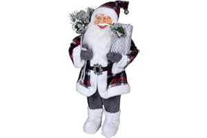 Christmas Paradise stehender Weihnachtsmann Benny grau Dekofigur groß (60cm)