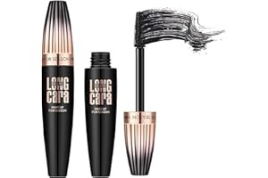CAPPUVINI My Amazing Lashes Mascara, 4D Silk Fiber Lash Mascara Black Volume and Length Waterproof, Long Lasting, Smudge Proof, Long Cara Volumising & Lengthening