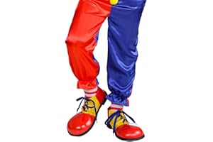 Amakando Chaussures de Bouffon | Chaussures de Clown colorées pour Les Enfants | Claquette de Clown | Une Paire de Chaussures de Cirque