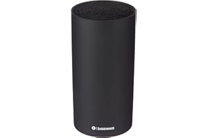 Zassenhaus 78008 - Blocco portacoltelli tondo, diametro: 11 x 22 cm, colore: Nero