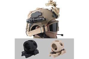 FOLOSAFENAR Helmet Flash Holder, 60 Degree Angle Adjustment Sturdy Plastic Portable Flashlight Holder, 21mm / 0.82 inch Helmet Torch Mount Bracket with Two Bonus Screws, for Combat Games, Hunting(1 inch black)