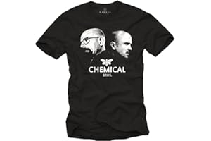 MAKAYA Maglietta Chemical Bros - T-Shirt Heisenberg e Pinkman Uomo Nera