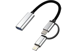 KEFIANY Lightning Type C OTG Cable Dongle USB A Female to USB-C Male 3.0 Adapter Thunderbolt Iphone Camera Port Converter Cord Mouse for Apple iPhone15 Pro Max Plus Ipad Pro compatible for Samsung LG