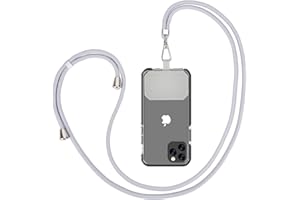 Qunfa Universal Phone Chain Lanyard, verstellbare, abnehmbare Smartphone-Kette, kompatibel mit jeder Handyhüllen-Kombination, kompatibel mit jedem Handy und Smartphone(Grau).