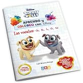 Aprendo y coloreo con Disney: Bingo y Rolly | Cuaderno para Colorear con divertidas actividades | Aprendo Vocales A, e, i, o,