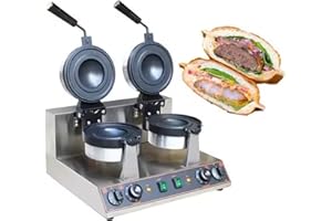 LSHFYV Ufo Burger Machine, Commercial Hamburger Press, Ice Cream Waffle Maker, Non-Stick Electric Panini Press, Adjustable Temperature 50-300℃ Non-Stick Pan,B