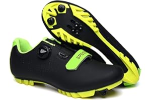 COOL-CZQ Zapatillas De Ciclismo, Zapatillas De Bicicleta De Montaña Transpirables Y Resistentes Al Viento para Adultos MTB, Zapatillas De Ciclismo con Plantillas Amortiguadoras
