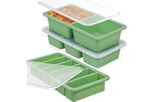 3 stycken frysformar i silikon med lock, meal prep, silikonform frysning