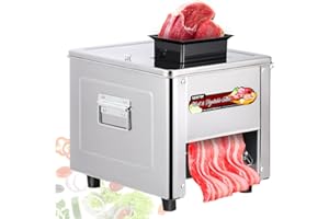 NEWTRY Meat Cutter Cutting Machine Cube Shredded Meat 330LB/H 850W Home and Commercial Electric Stainless Steel Chicken Fish Beef Meat Vegetable Slicer (with a 2.5mm blade)