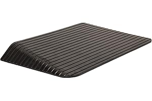 HomeCare Innovation | Rampe de seuil dacces en Caoutchouc handicape de Trottoir | Rampes de Passe Passage de seuil Porte d acces pour Fauteuil Roulant - Noir (9 x 53 x 90 cm)