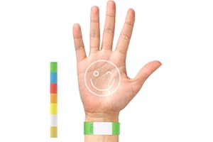 BKSAI 200 Pulseras de Entrada Pulseras de Seguridad Pulseras Identificativas para Eventos Banda de Control Imprimir en DIN A4